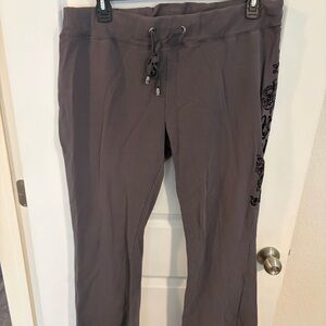 Seven7 Charcoal Gray Ribbed Drawstring Pants